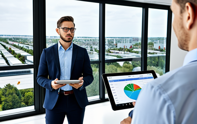 **

"A real estate agent confidently explaining updated land laws and digital asset trends using a tablet displaying GIS data, professional attire, modern office setting, safe for work, appropriate content, fully clothed, professional, perfect anatomy, natural proportions, high quality."

**